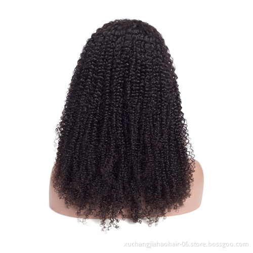 2021 natural black 4X4 13x4 lace JC jerry curly kinky curly human hair wigs brazilian virgin hair wig HD swiss lace front wig